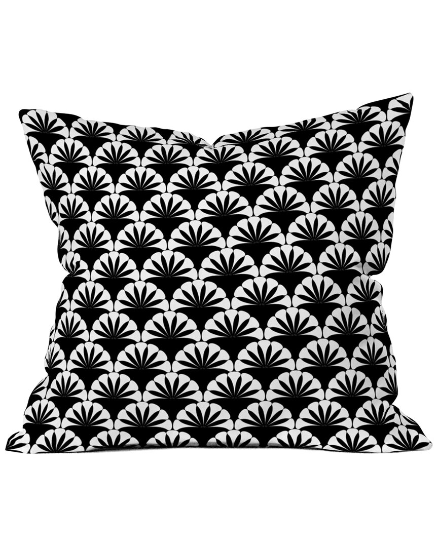 Deny Designs Mirimo Palmira Black & White Throw Pillow