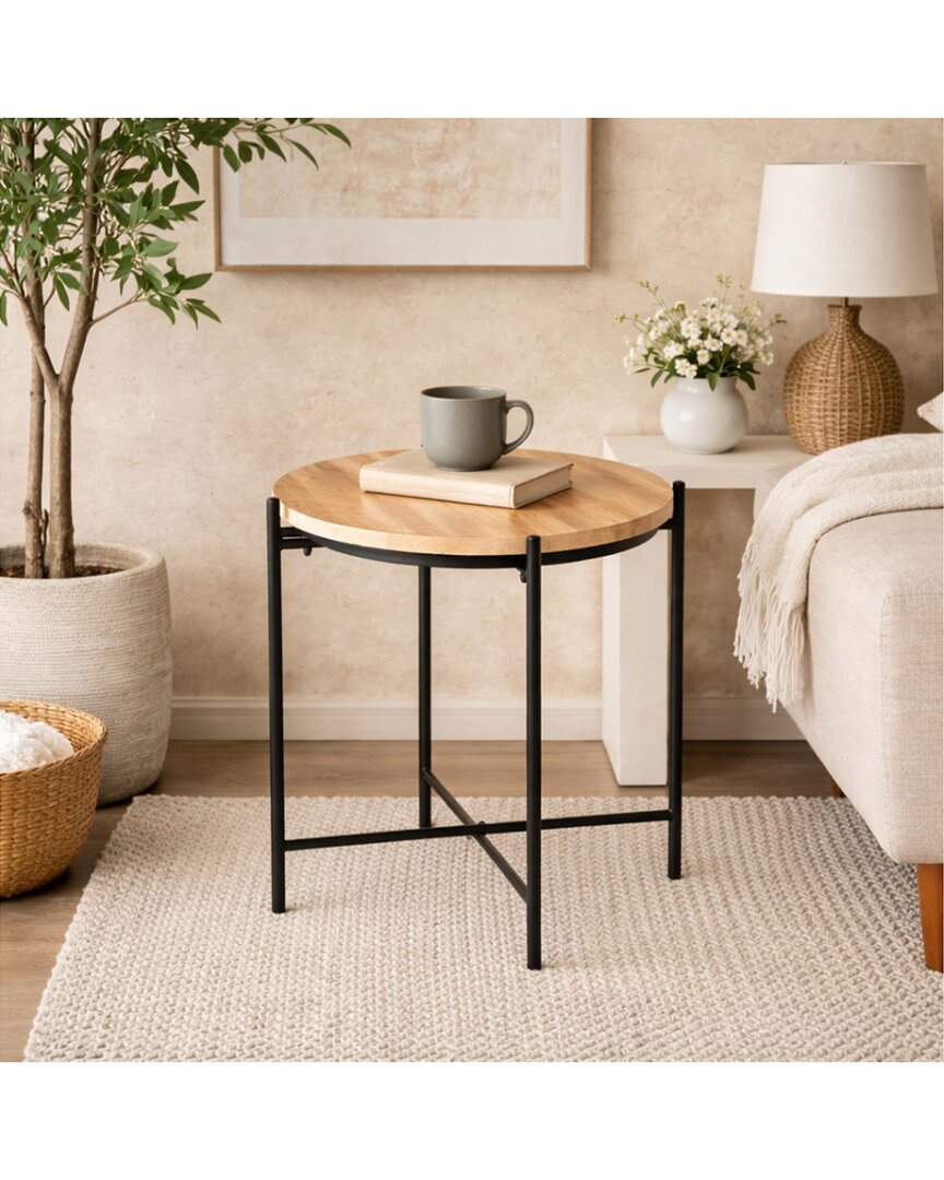 Peyton Lane Traditional Marble Accent Table In Multi