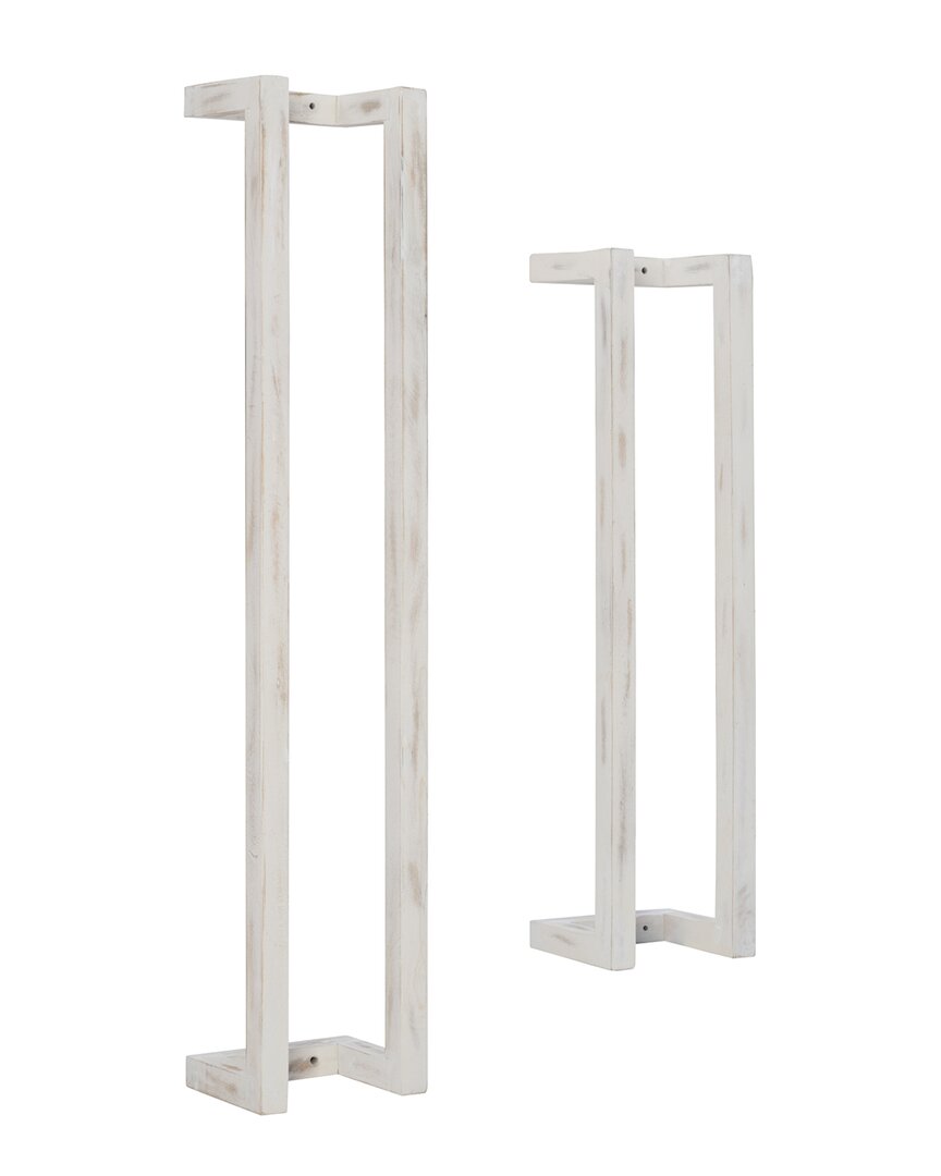 Linon Set Of 2 Troy Wood Towel Racks