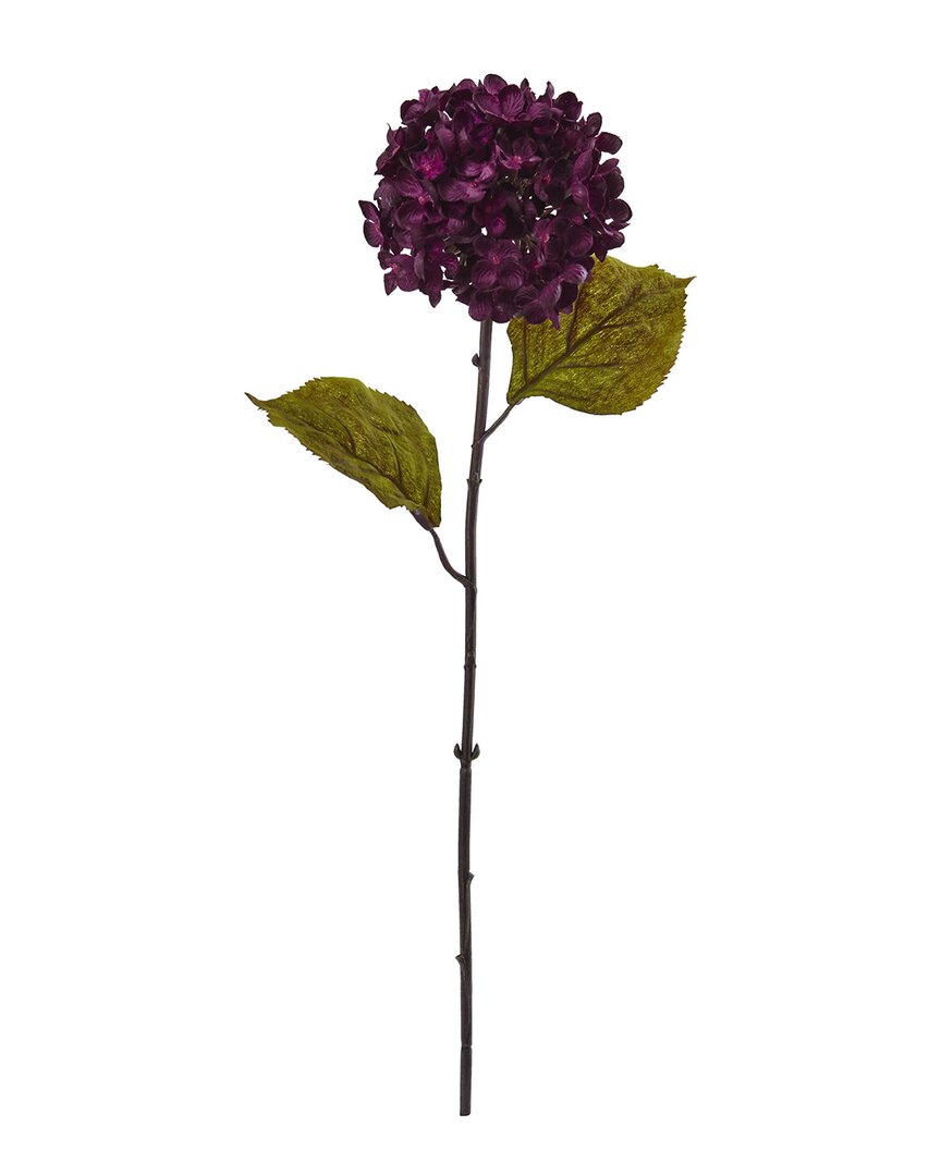 Nearly Natural 22in Fall Hydrangea Artificial Flower (set Of 6) In Purple