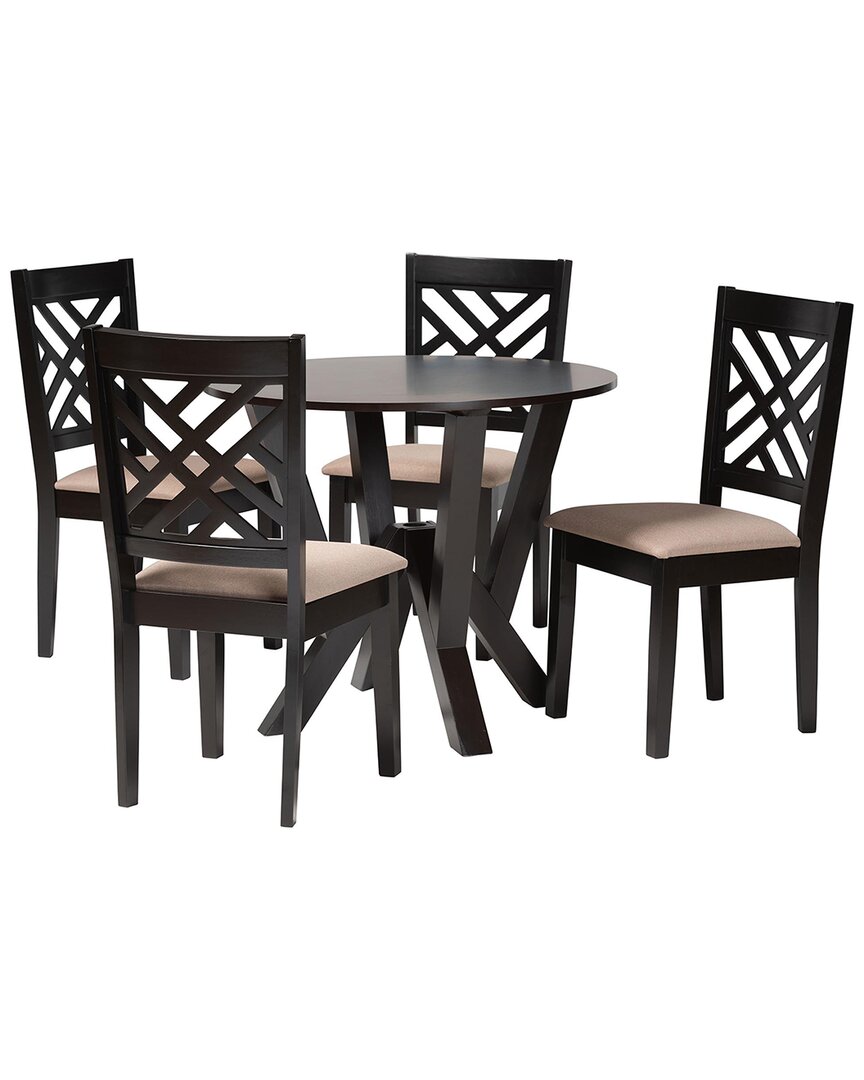 Baxton Studio Bailey Modern Wood 5pc Dining Set
