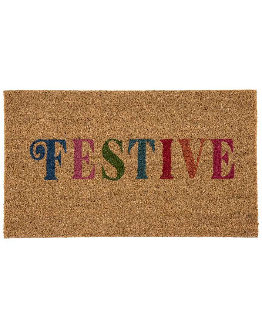 Shiraleah "festive" Doormat In Brown