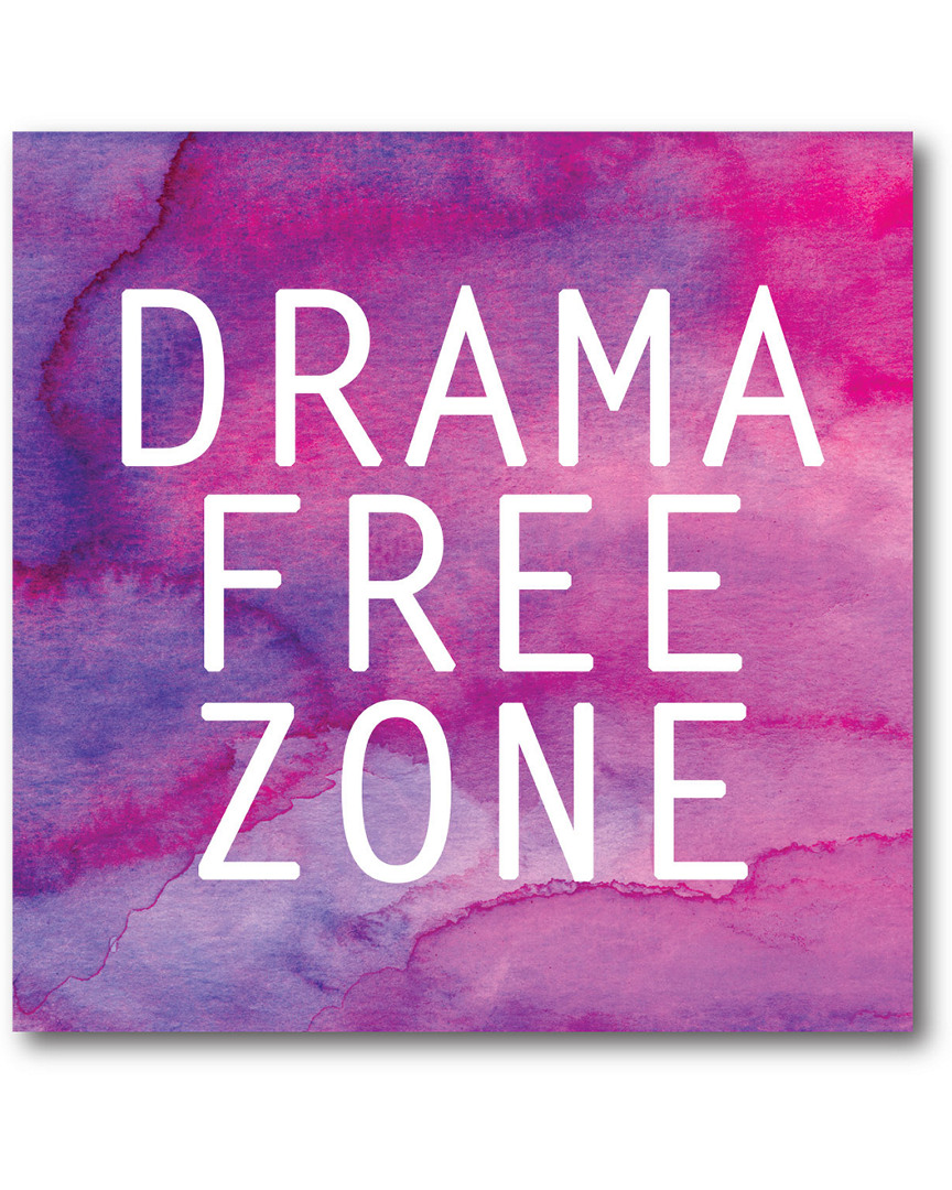 Courtside Market Wall Decor Drama Free Zone Gallery-wrapped Canvas Wall Art