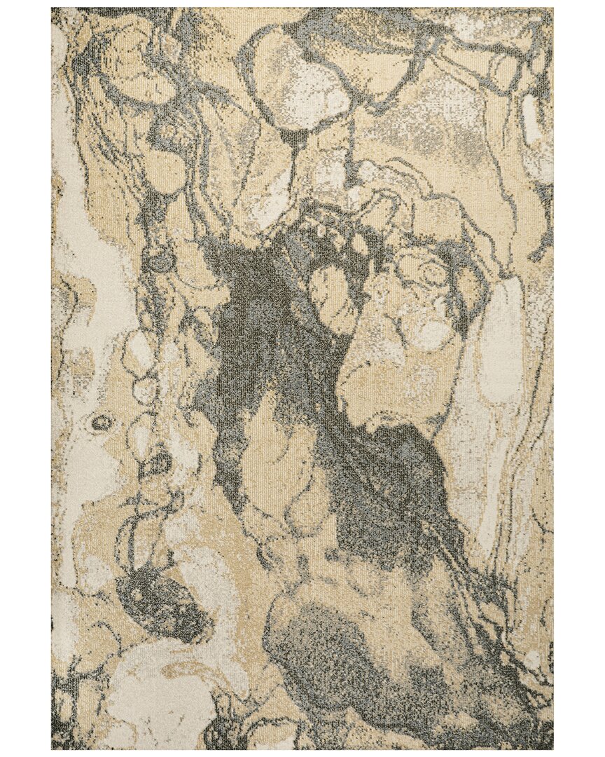 Shop Jonathan Y Designs Marmo Abstract Rug In Gold