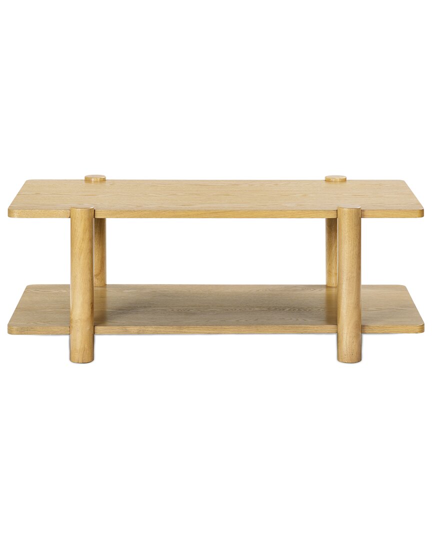 Safavieh Couture Edisyn 2-shelf Wood Coffee Table In Brown