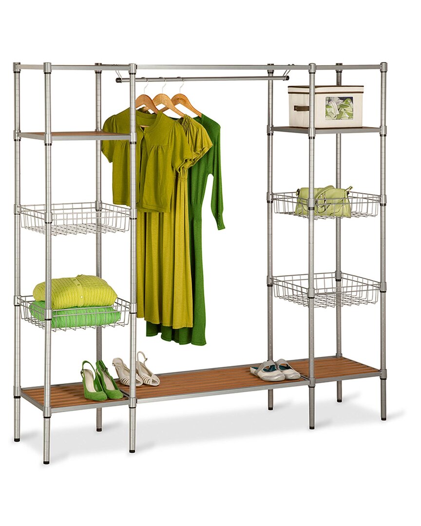 Honey-can-do Freestanding Closet With Basket Shelv