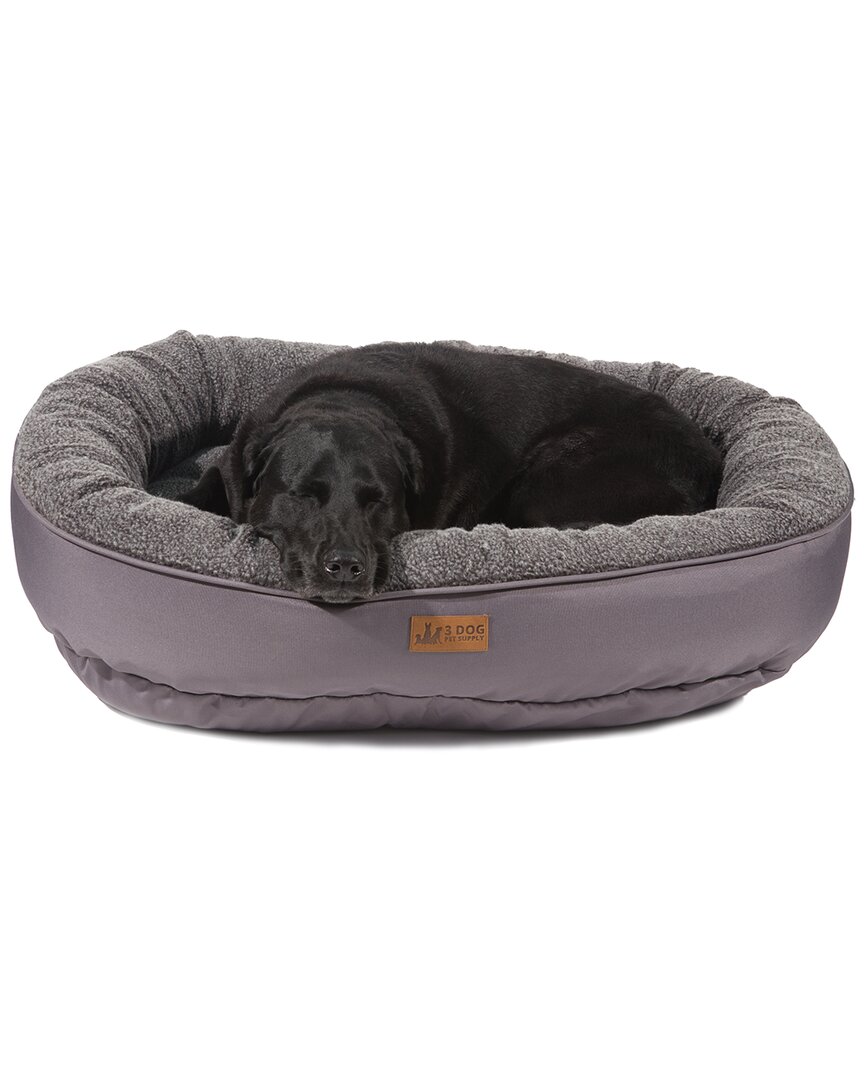 3 Dog Pet Supply Ez Wash Curler Dog Bed In Slate