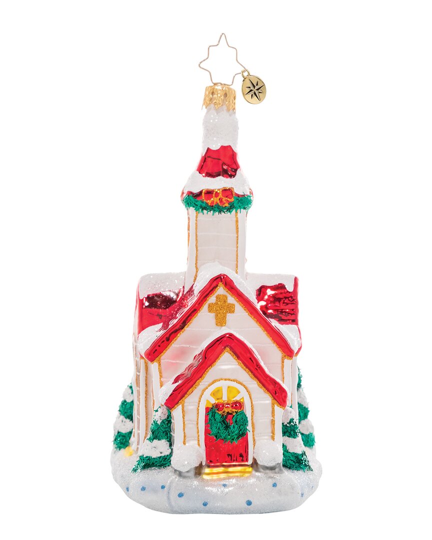 Christopher Radko Enchanting Country Chapel Christmas Ornament