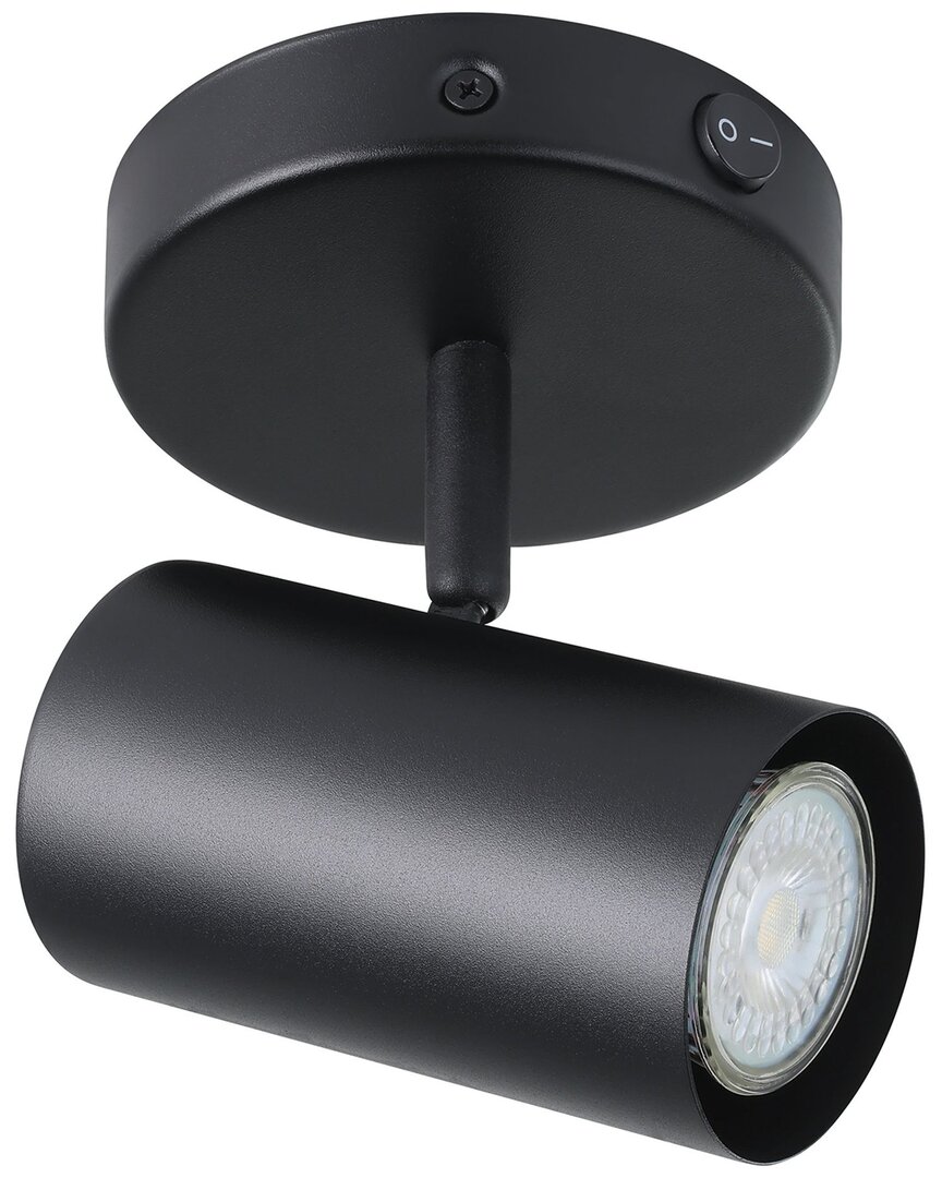 Eglo Calloway 1 Light Fixed Track Light With Black Finish & Black Lamp Head
