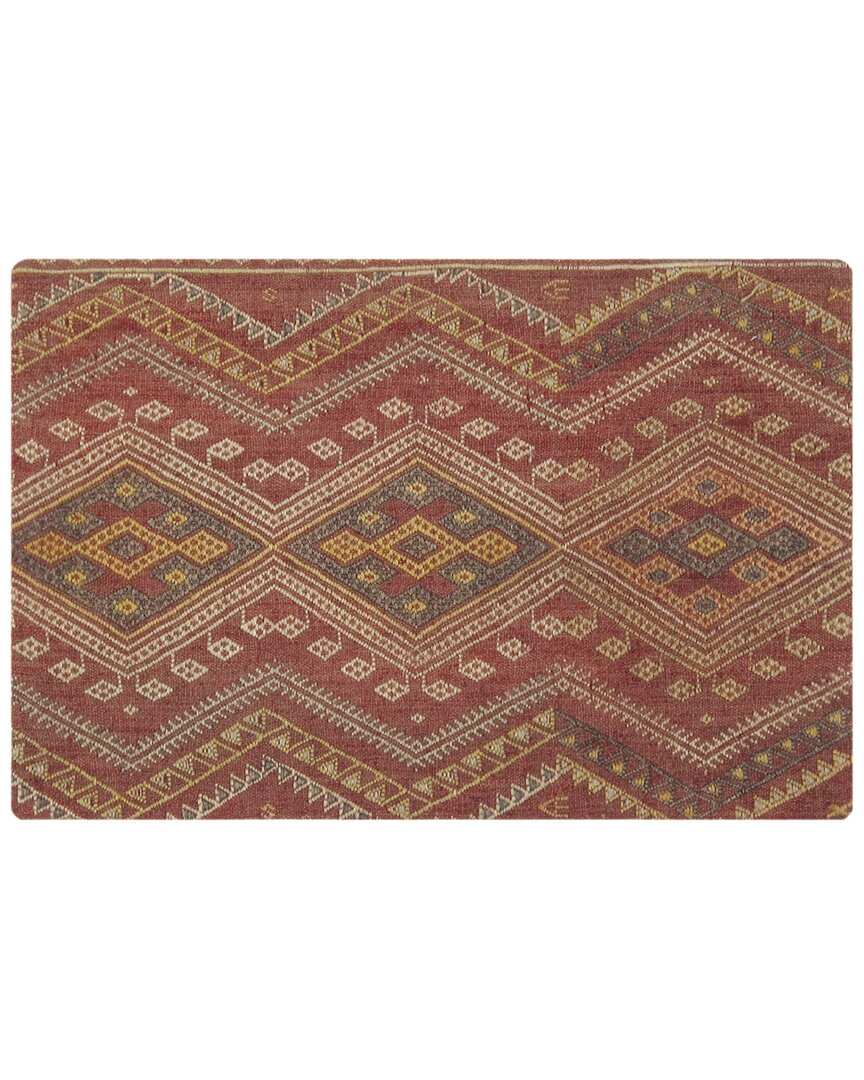 Pasargad Home Vintage Turkish Kilim Wool Pillow Case In Multi