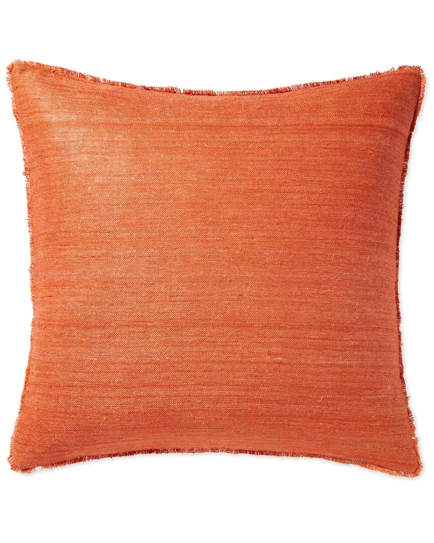 Shop Serena & Lily Wiltshire Raw Silk Pillow Cover