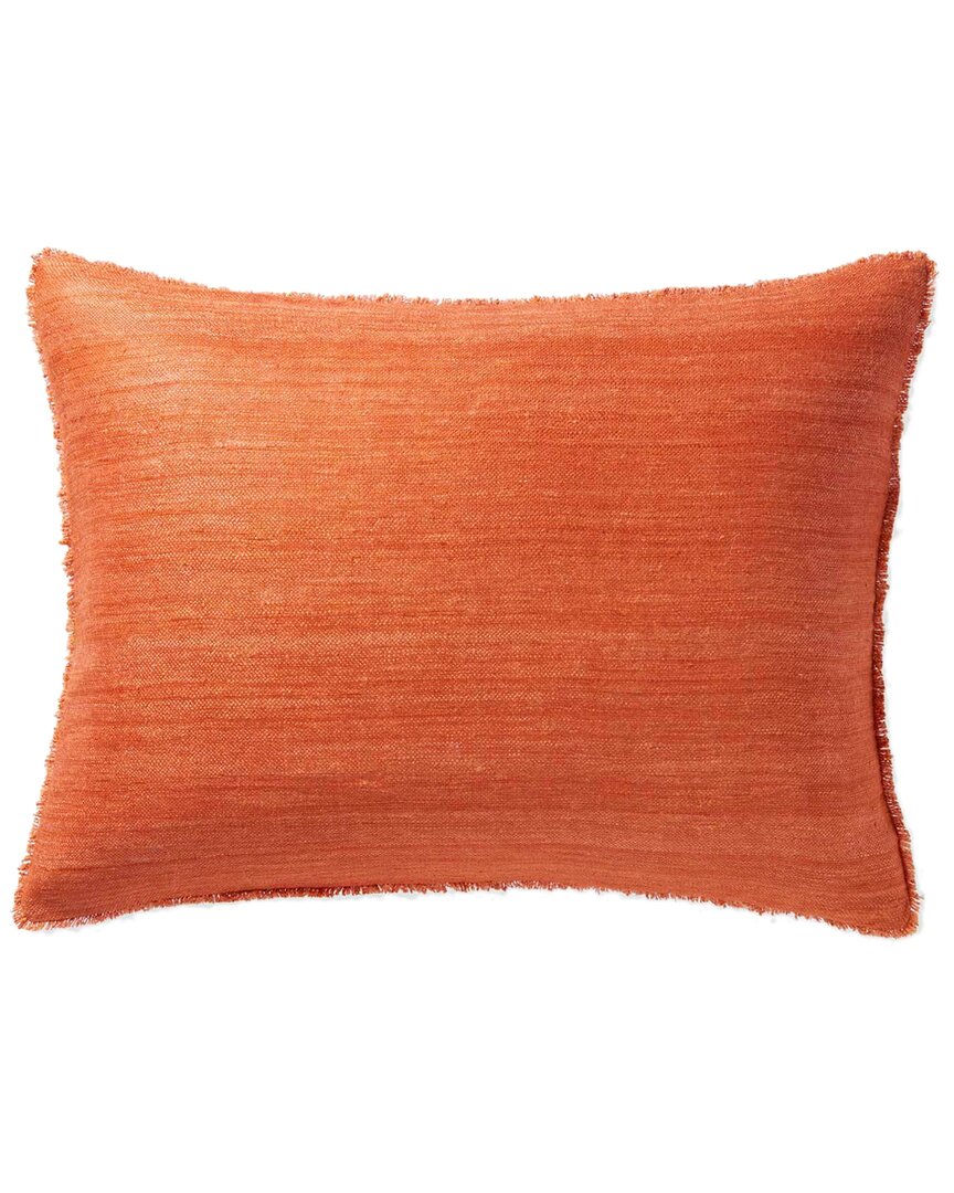 Shop Serena & Lily Wiltshire Raw Silk Pillow Cover