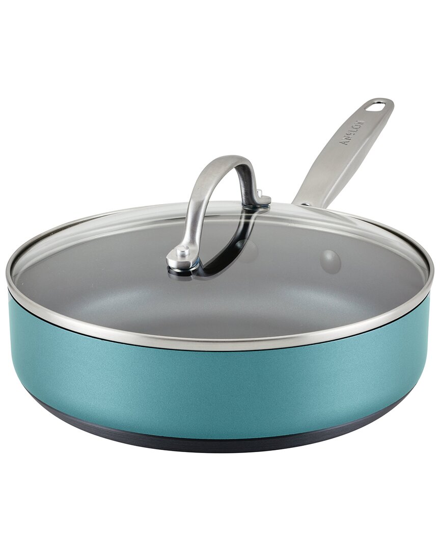 Anolon Achieve Hard Anodized Nonstick 3 Quart Saute Pan With Lid In Teal