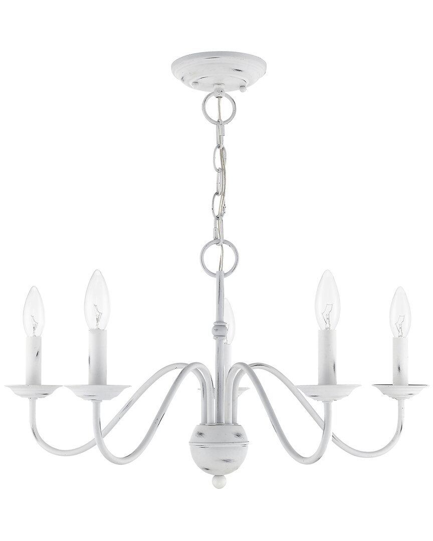 Livex Lighting Windsor 5 Lt Antique White Chandelier