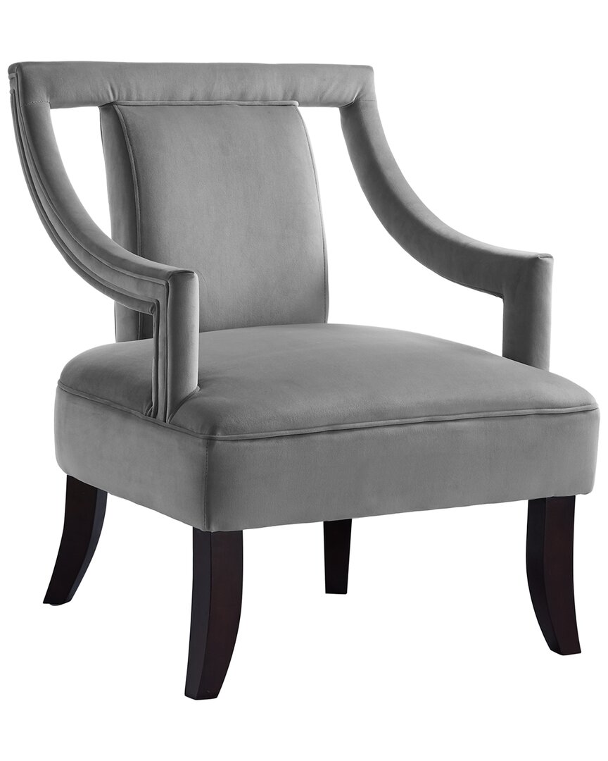 Inspired Home Dnu  Felicity Slipper Chair In Grey