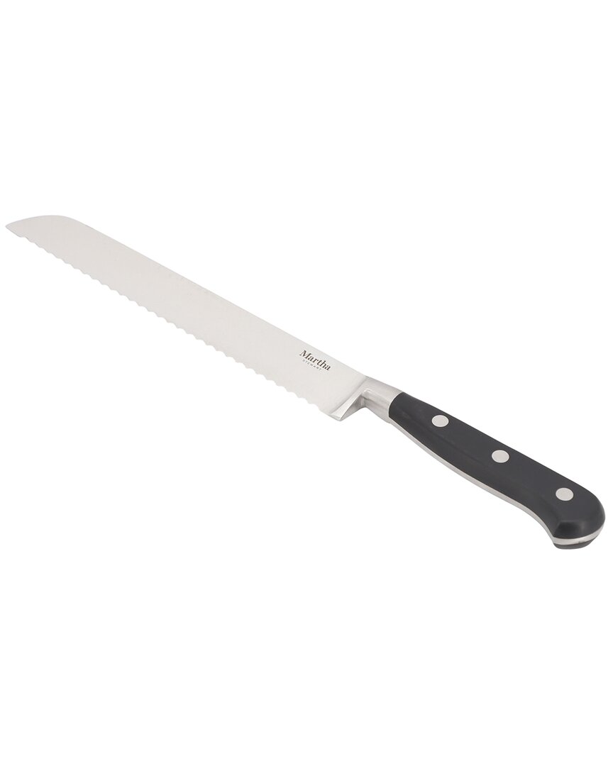 Martha Stewart Carverton 8in Stainless Steel Bread Knife In Black