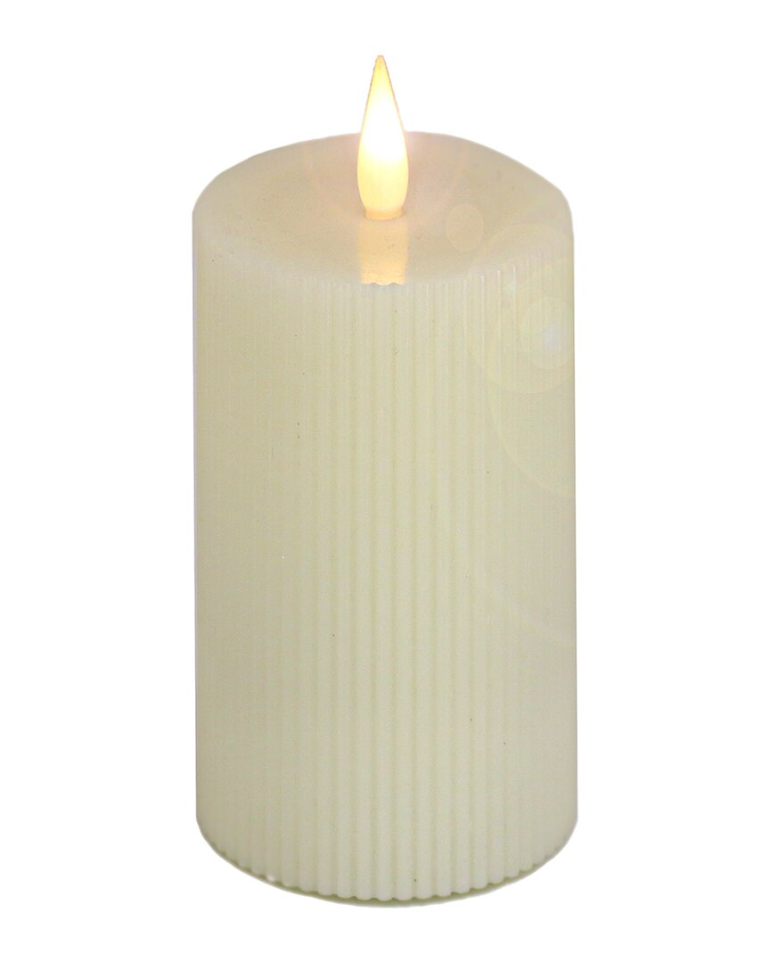 Hgtv 5in Georgetown Real Motion Flameless Led Candle In White