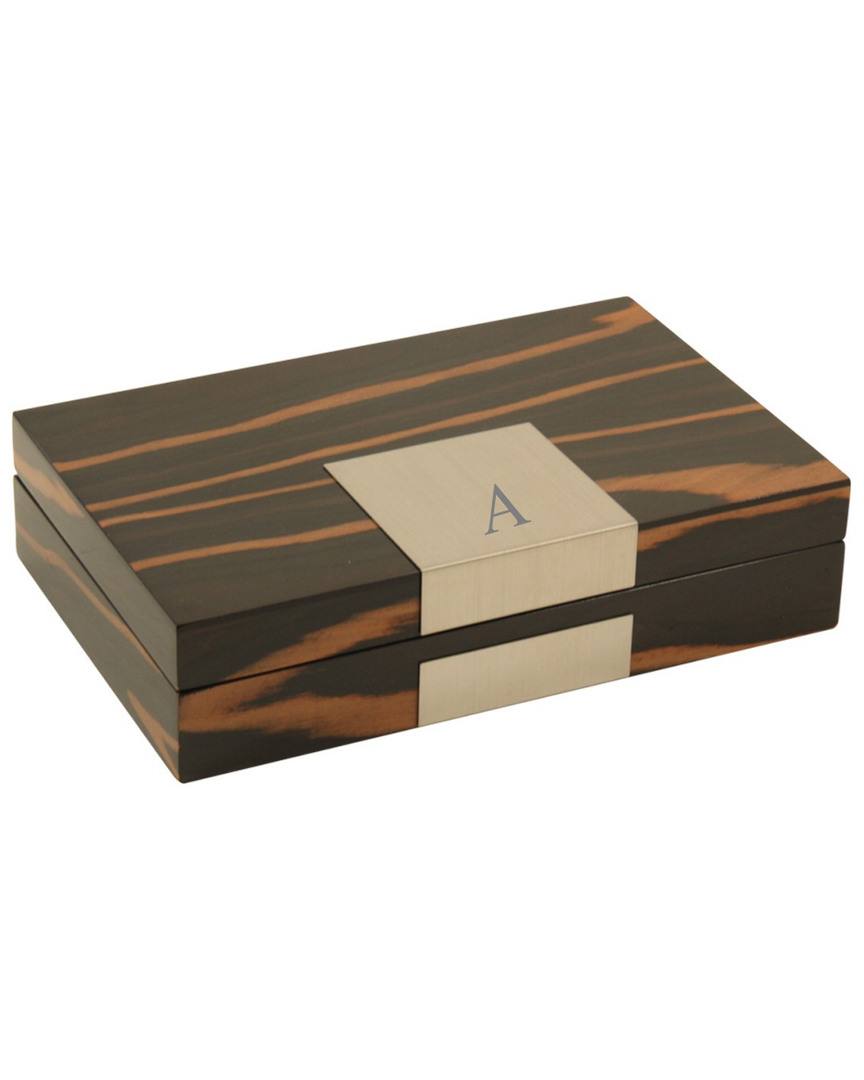Bey-berk Monogrammed Lacquered Valet Box, (a-z)