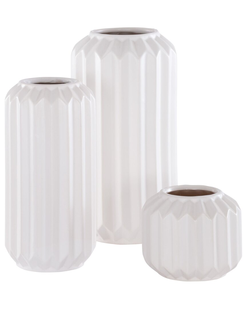Safavieh Set Of 3 Emari White Vase