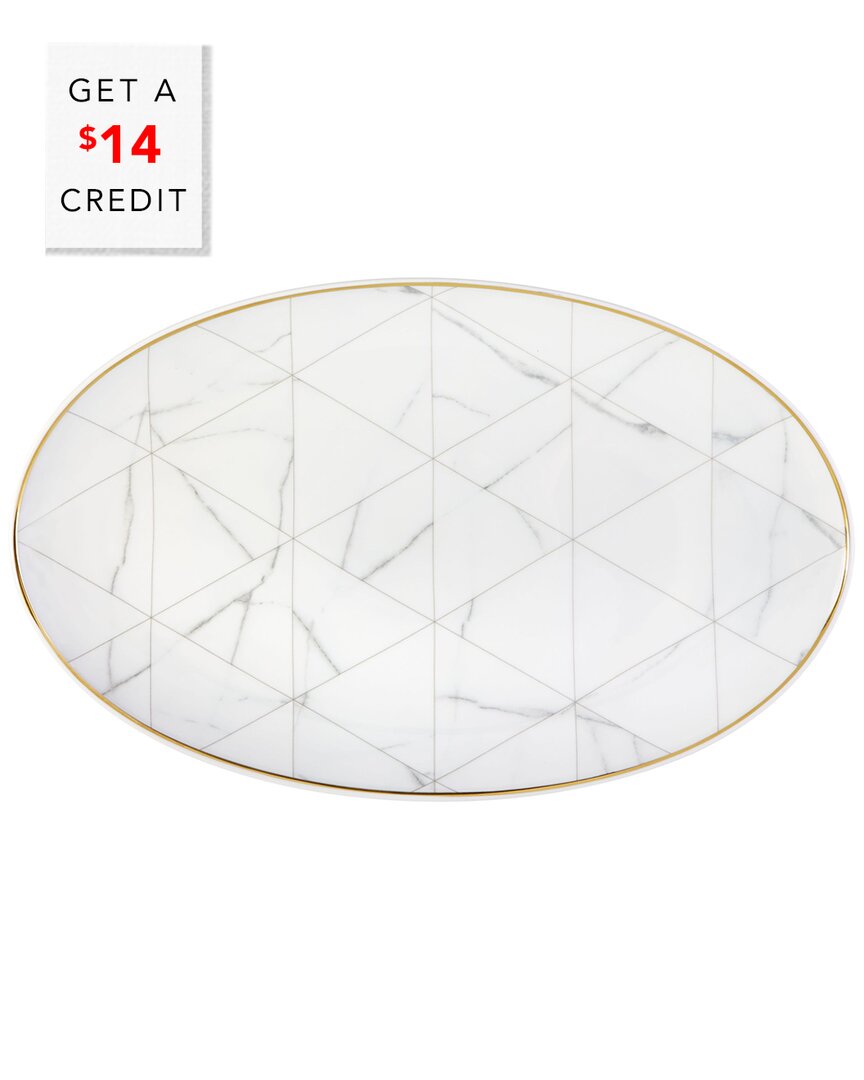 Vista Alegre Carrara Large Oval Platter With $14 Credit In Black