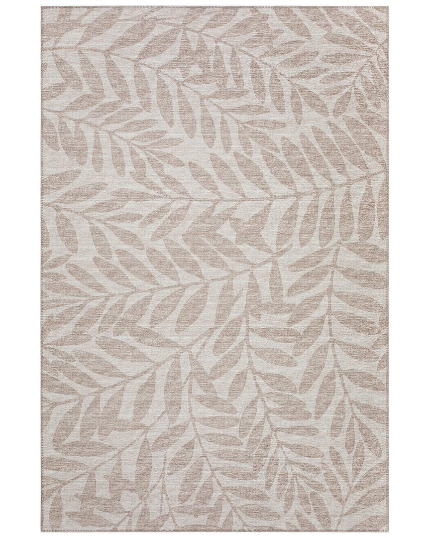 Shop Addison Rugs Yuma Indoor/outdoor Washable Rug In Taupe