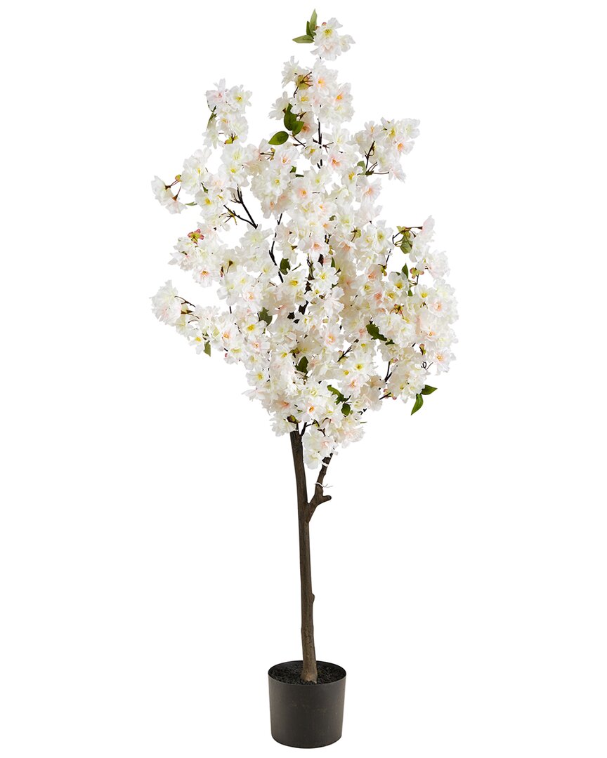 Nearly Natural 5ft Bougainvillea Artificial Tree In White