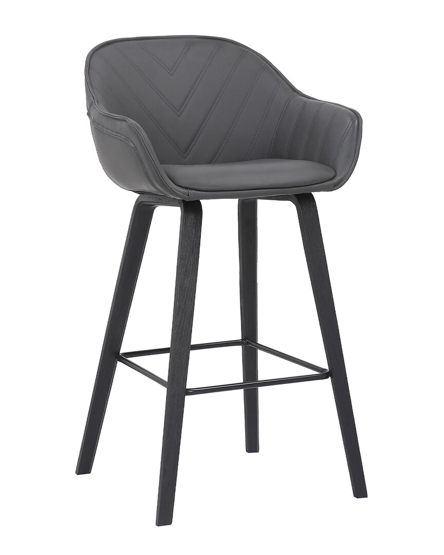 Armen Living Crimson Wood Bar And Counter Height Stool In Gray