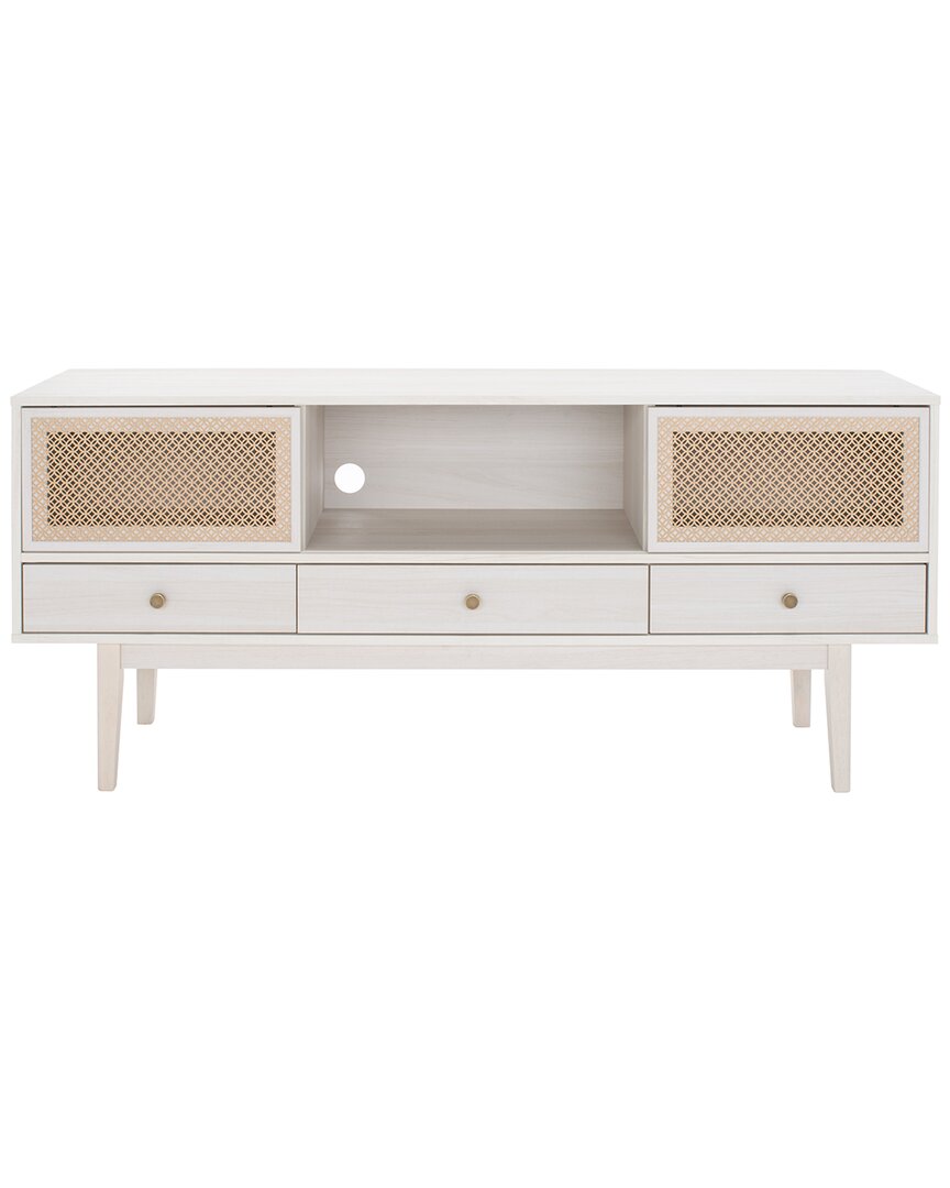Safavieh Ceu 3-drawer 1-shelf Media Stand In White