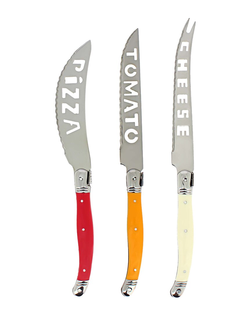 Shop French Home 3pc Laguiole Pizza/tomato/cheese Knife Set In Multi
