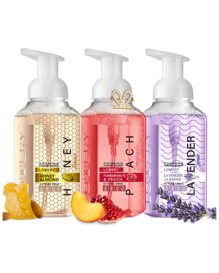 Lovery Foaming Hand Soap, 3 Pack Moisturizing Hand Wash In Assorted Fragrance In Lavender