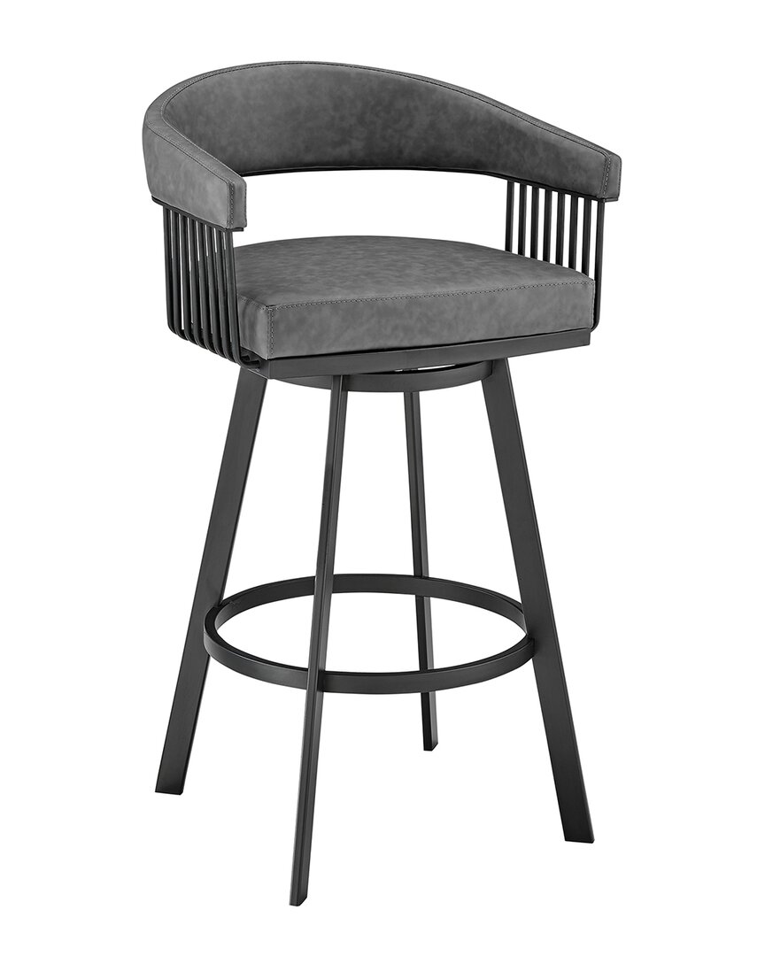 Armen Living Chelsea 26 Counter Height Bar Stool In Grey
