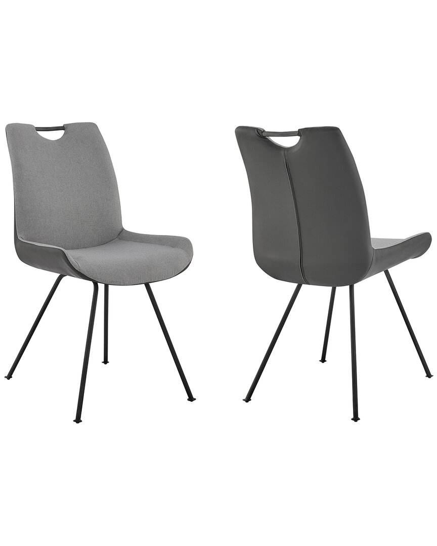 Armen Living Coronado Contemporary Dining Chair In Grey