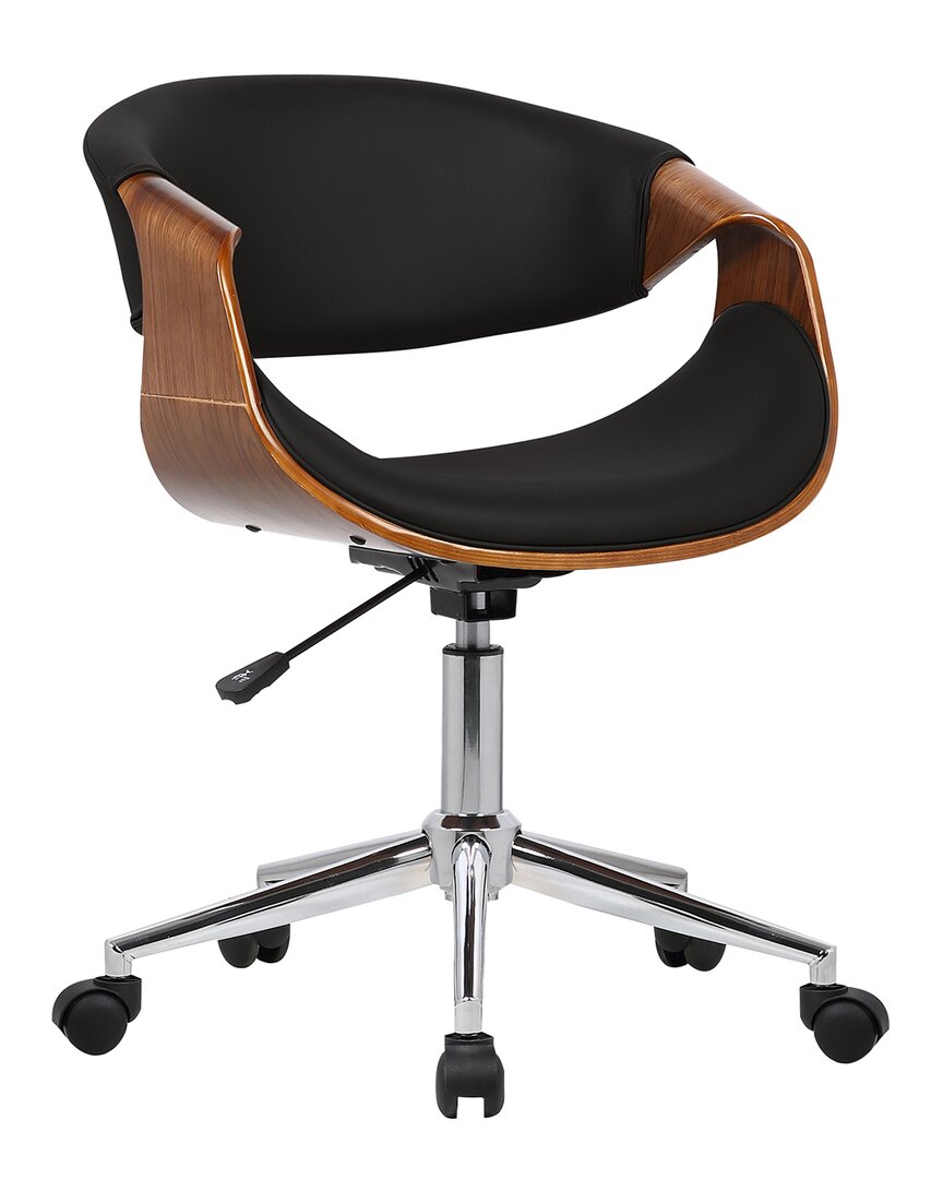 Armen Living Geneva Mid-century Office Chair In Black