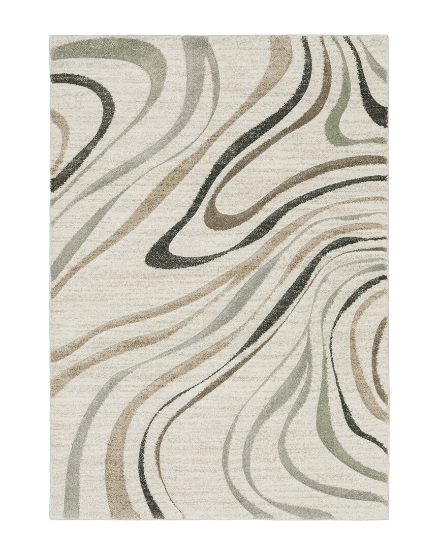 Stylehaven Calypso Abstract Waves Power-loomed Area Rug In Beige