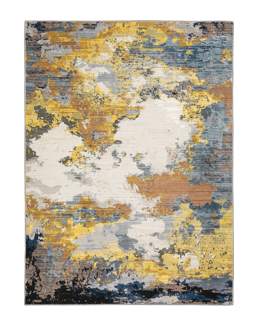 Shop Stylehaven Cordona Industrial Abstract Area Rug In Yellow