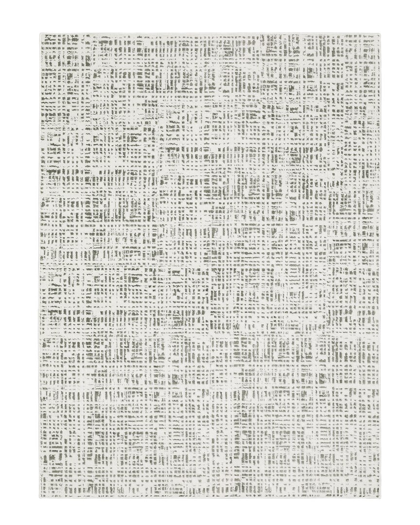 Stylehaven Mirage Distressed Gridwork Power-loomed Area Rug In White
