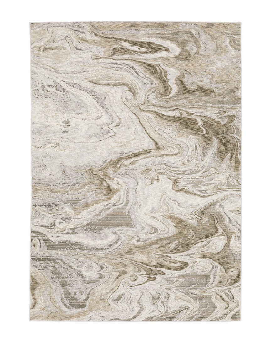 Stylehaven Nimbus Marbled Abstract Area Rug In Ivory