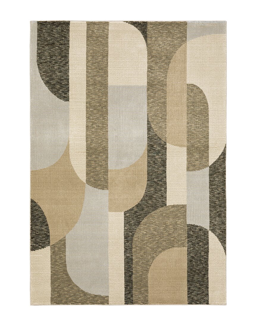 Stylehaven Serene Contemporary Geometric Area Rug In Brown