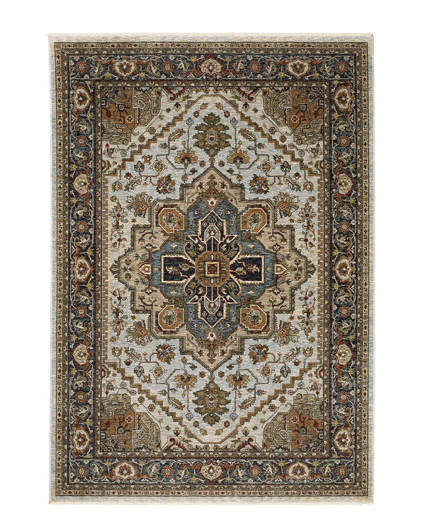 Stylehaven Arlington Oriental Medallion Fringe Edge Area Rug In Beige