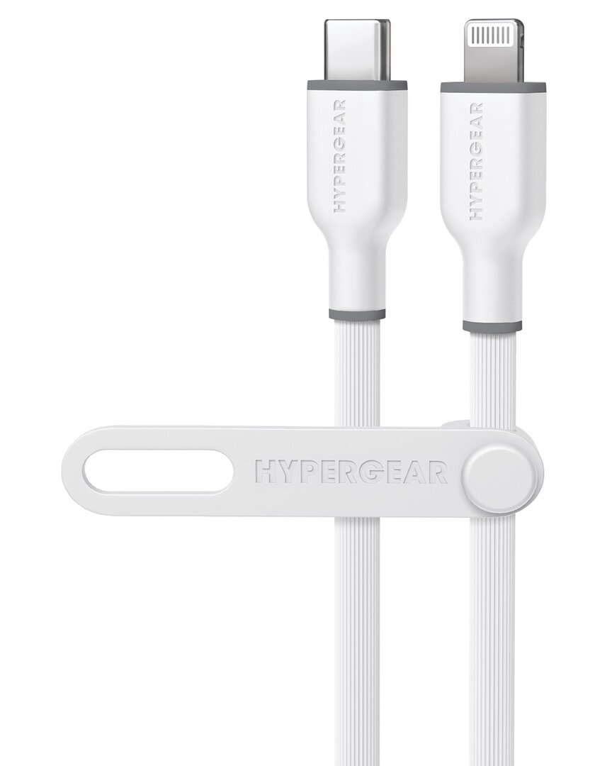 Hypergear Flexi Pro Usb-c To Lightning Cable 10ft In White