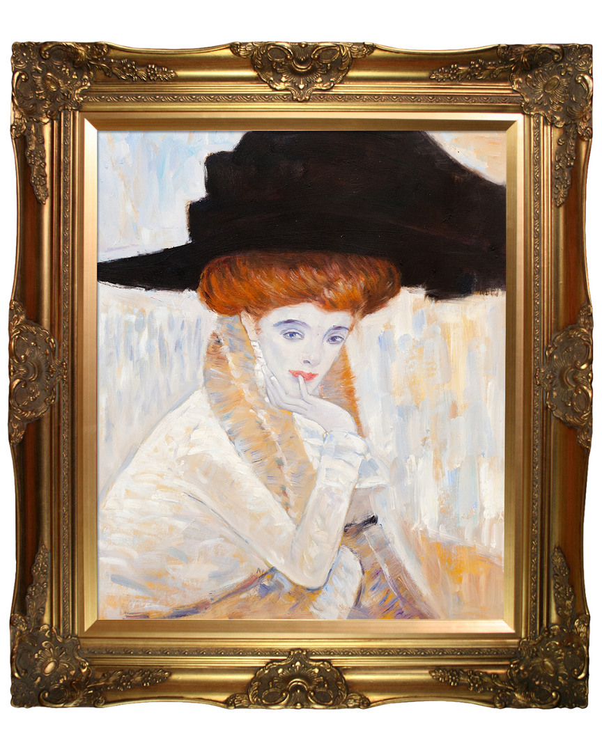 Overstock Art Black Feather Hat By Gustav Klimt