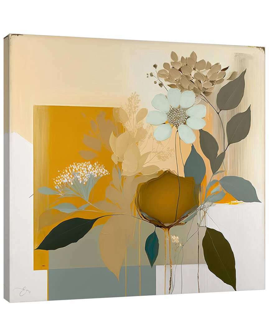 Jaxson Rea Blue And Mustard Botanicals Ii By Bella Eve Wall Art