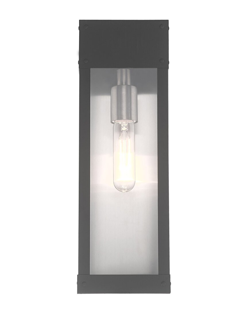 Livex Lighting Livex Barrett 1 Lt Scandinavian Gray Outdoor Wall Lantern In Gray
