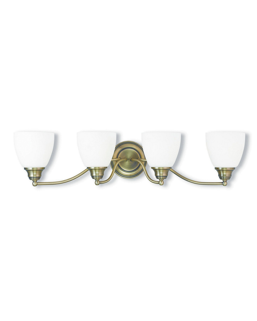 Livex Lighting Livex Somerville 4-light Antique Brass Bath-light