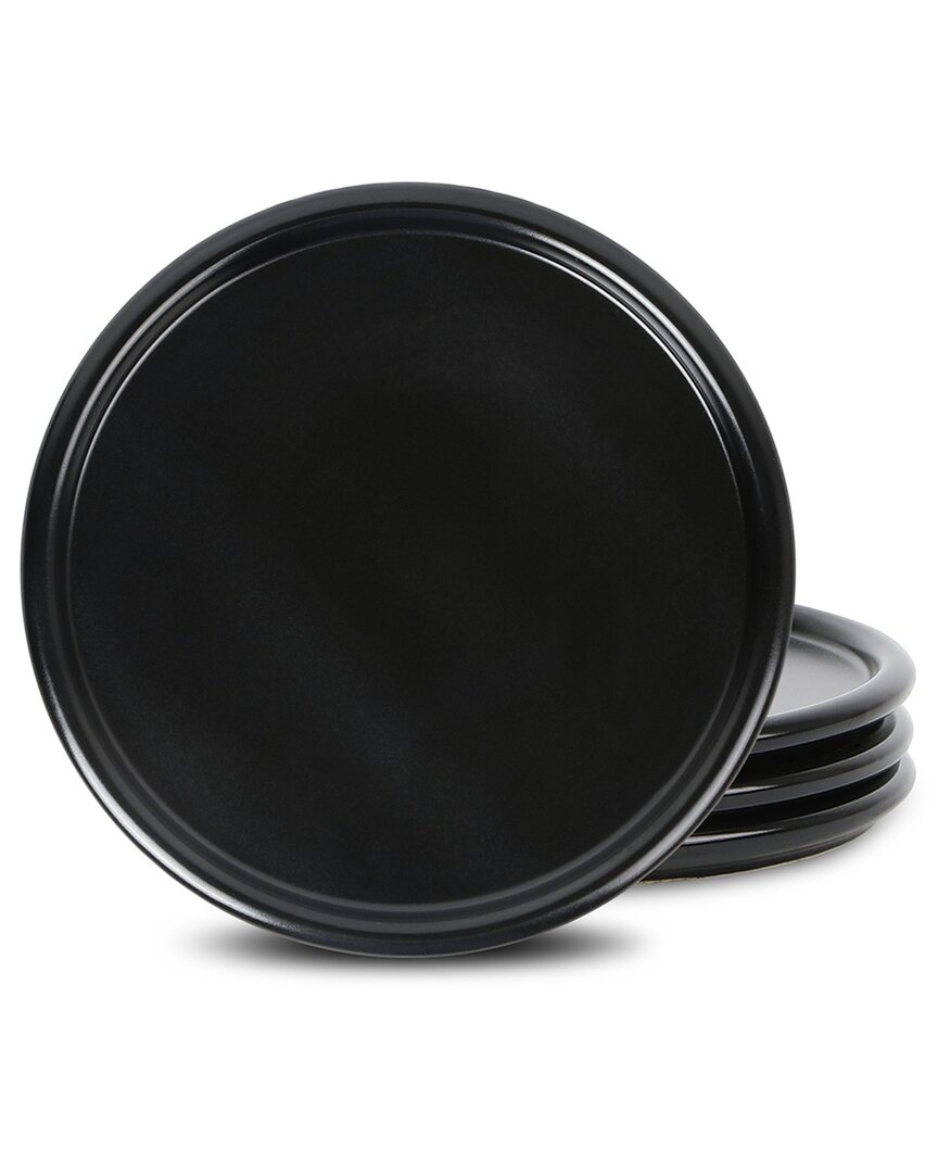 Stone Lain Eden 4pc Salad Plate Set Black