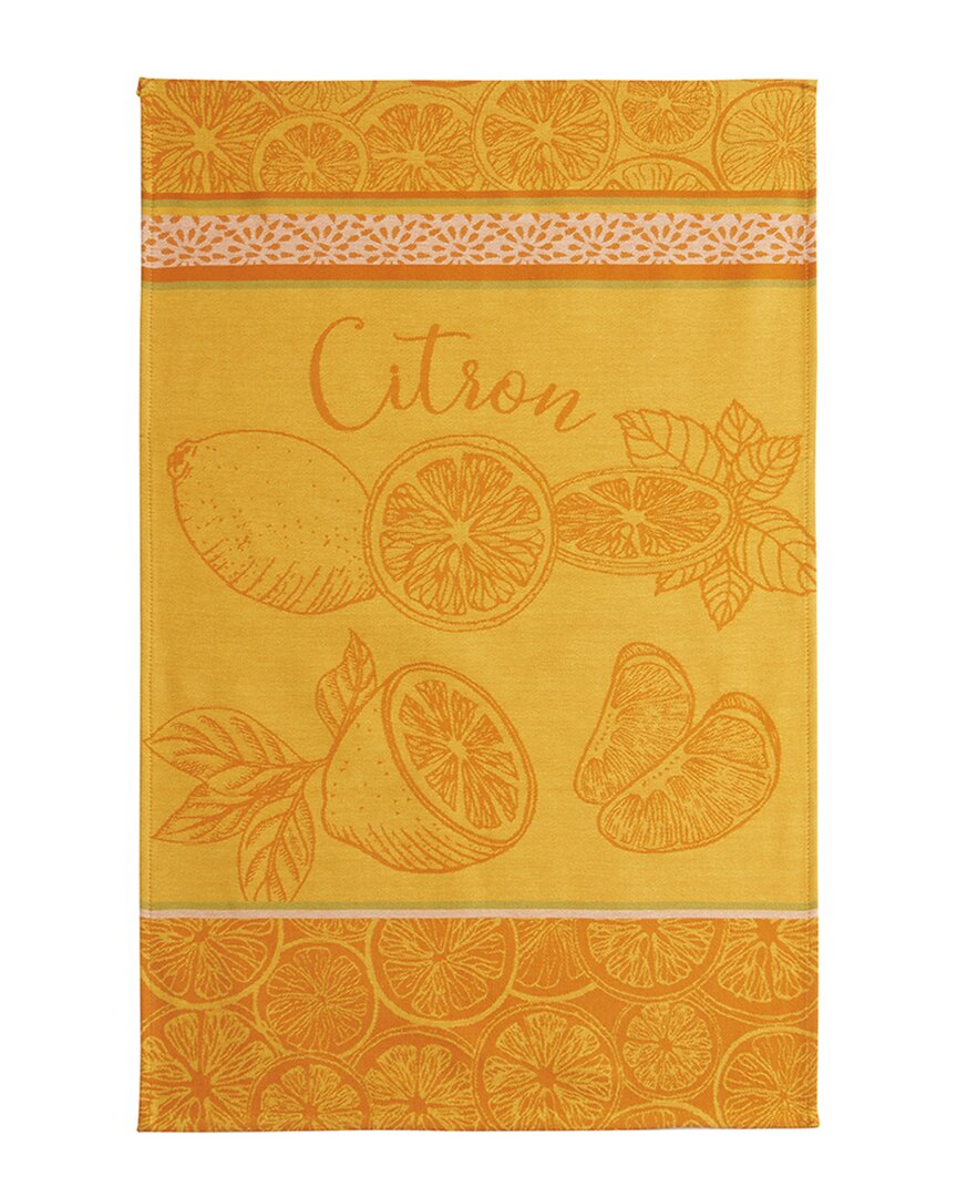 Coucke Lemon Tea Towels (set Of 2) In Yellow