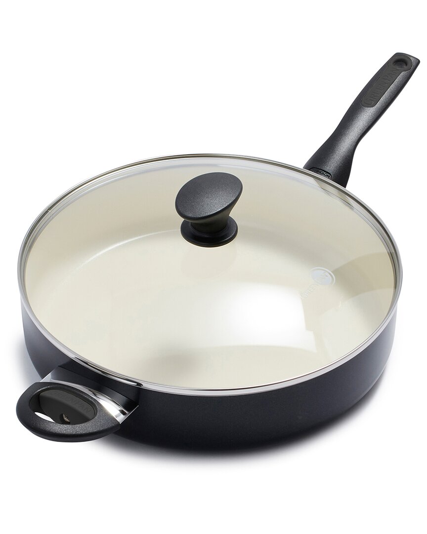 Greenpan Rio 5qt Sautž Pan With Lid In Black