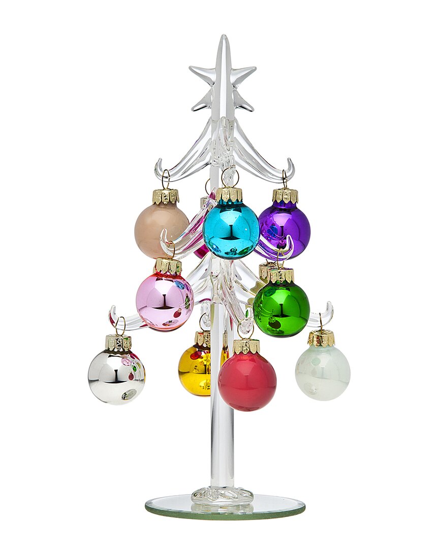 Godinger Mini Crystal Christmas Tree With Ornaments In Multicolor