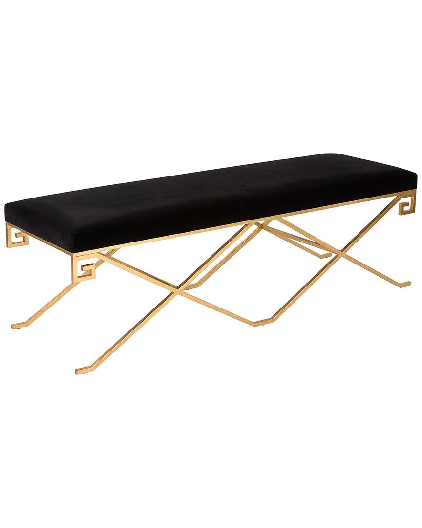 Safavieh Talita Velvet Bench In Black
