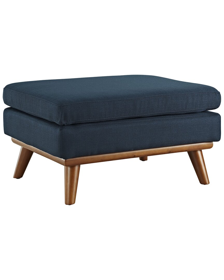 Modway Engage Upholstered Fabric Ottoman In Blue